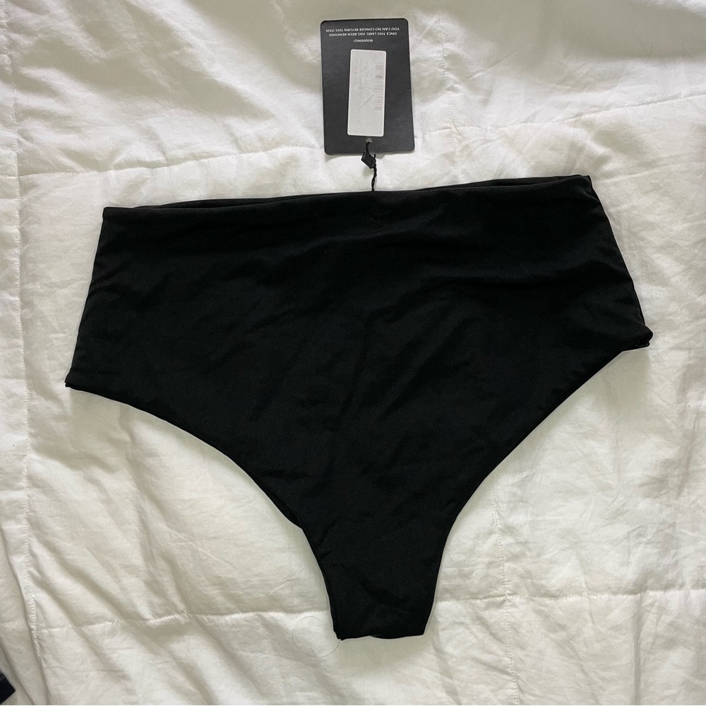 Black high rise bikini bottom